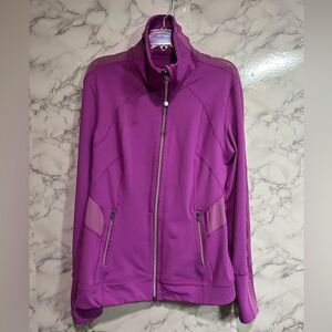 Tangerine Vented Workout Athletic Purple Full Zip Jacket Women's S Athleisure